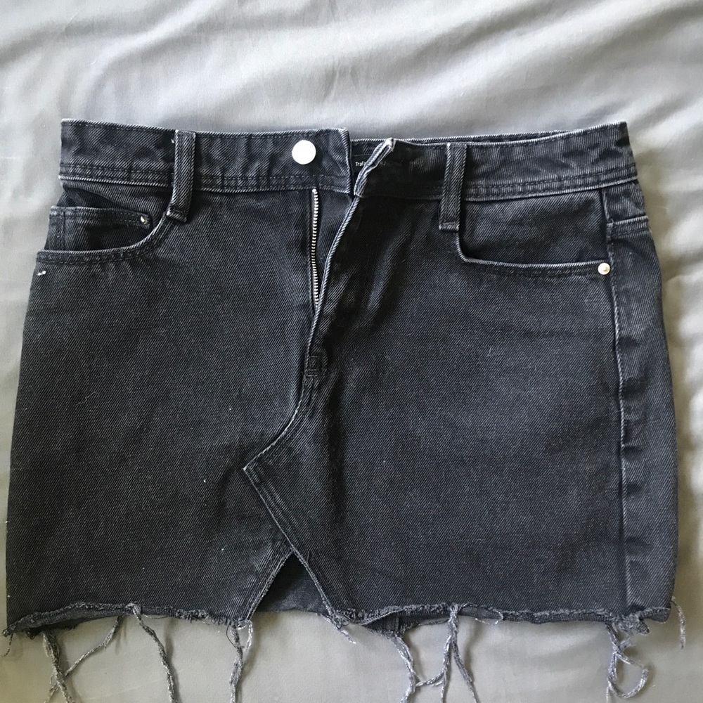 ZARA Black Denim Skirt